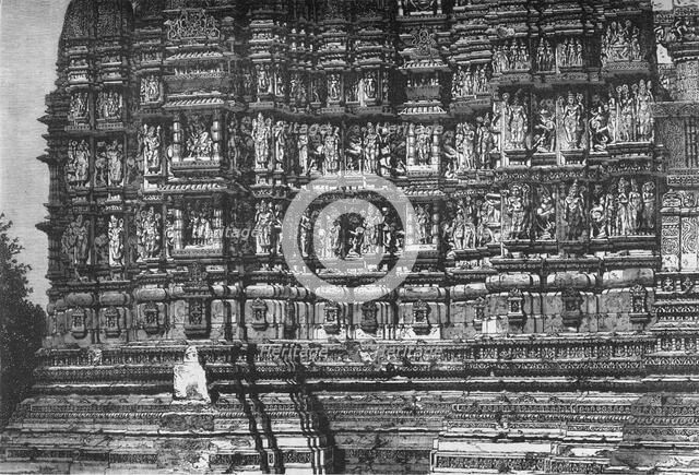 'The Façade of the Temple of Kali at Kijraha', c1891. Creator: James Grant.