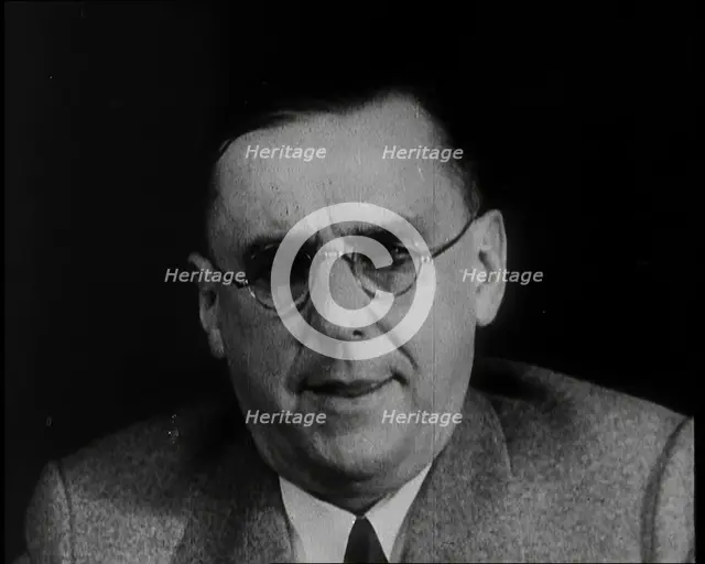The Face of Anton Cermak, the Mayor of Chicago, Who Was Killed Instead of Franklin D Roose..., 1932. Creator: British Pathe Ltd.