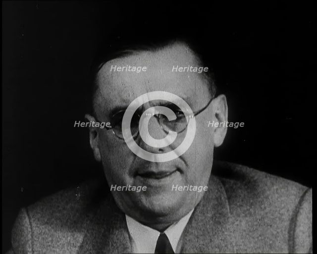The Face of Anton Cermak, the Mayor of Chicago, Who Was Killed Instead of Franklin D Roose..., 1932. Creator: British Pathe Ltd.