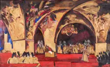 The Faceted Palace Scene (Duma). Stage design for the opera Boris Godunov by M. Mussorgsky, 1927. Creator: Fyodor Fyodorovsky