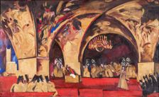 The Faceted Palace Scene (Duma). Stage design for the opera Boris Godunov by M. Mussorgsky, 1927. Creator: Fyodor Fyodorovsky