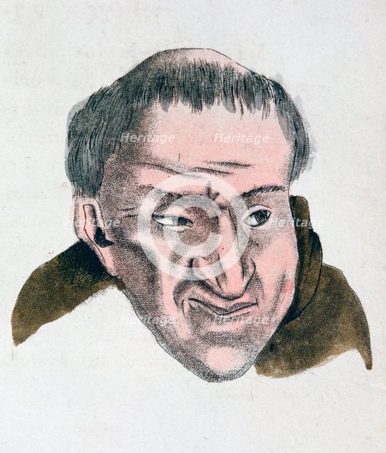 The facial characteristics of a cheating, deceptive tempered person, 1808. Artist: Johann Kaspar Lavater