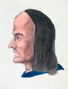 The facial characteristics of a loafer, 1808. Artist: Johann Kaspar Lavater