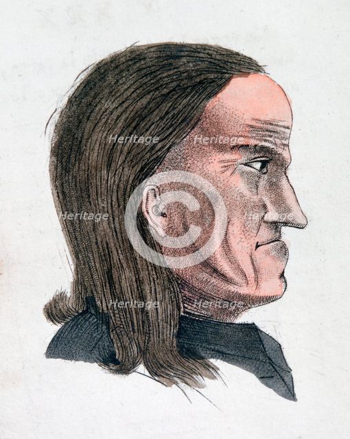 The facial characteristics of a melancholic person, 1808. Artist: Johann Kaspar Lavater