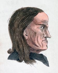 The facial characteristics of a melancholic person, 1808. Artist: Johann Kaspar Lavater