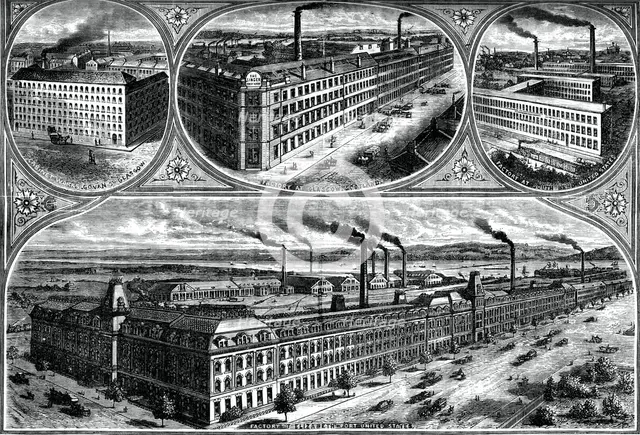 The factories of the Singer Manufacturing Company, c1880. Artist: Unknown