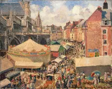The Fair in Dieppe, Sunny Morning 1901. Creator: Pissarro, Camille (1830-1903)