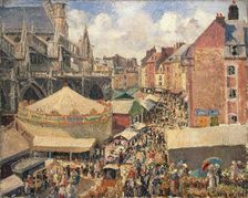 The Fair in Dieppe, Sunny Morning 1901. Creator: Pissarro, Camille (1830-1903)