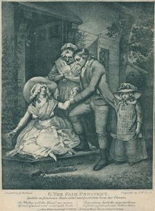 The Fair Penitent: Laetitia in Penitence Finds Relief and Protection from Her Parents 1789. Artist: John Raphael Smith