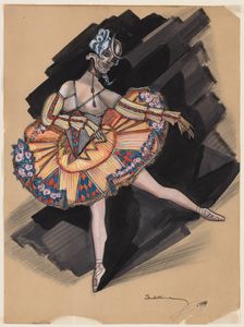 The Fairy Doll. Costume design for Anna Pavlova, 1924. Artist: Sudeykin, Sergei Yurievich (1882-1946)