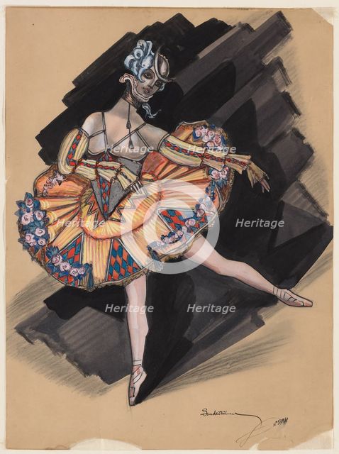 The Fairy Doll. Costume design for Anna Pavlova, 1924. Artist: Sudeykin, Sergei Yurievich (1882-1946)