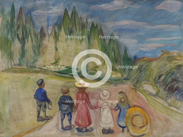 The Fairytale Forest, 1901 or 1902. Creator: Edvard Munch.