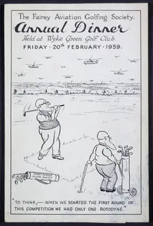 "The Fairey Aviation Golfing Society Annual Dinner", British, 1959. Creator: Unknown