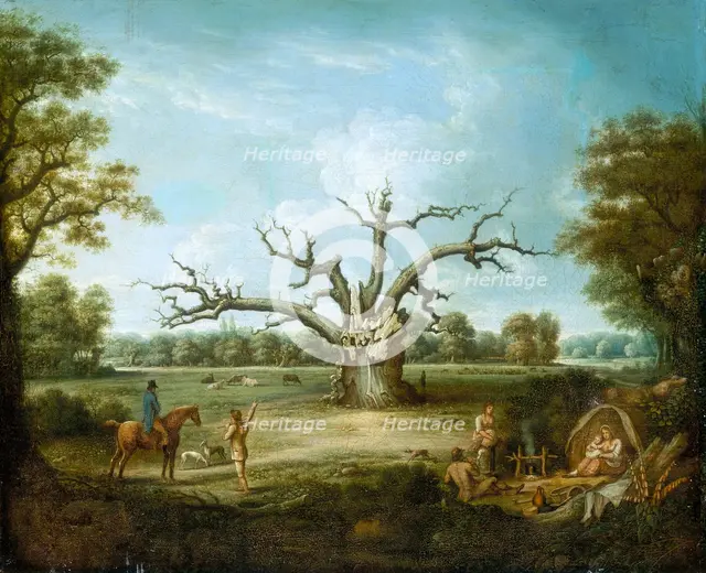 'The Fairlop Oak, Hainault Forest', 1816. Creator: Henry Milbourne.