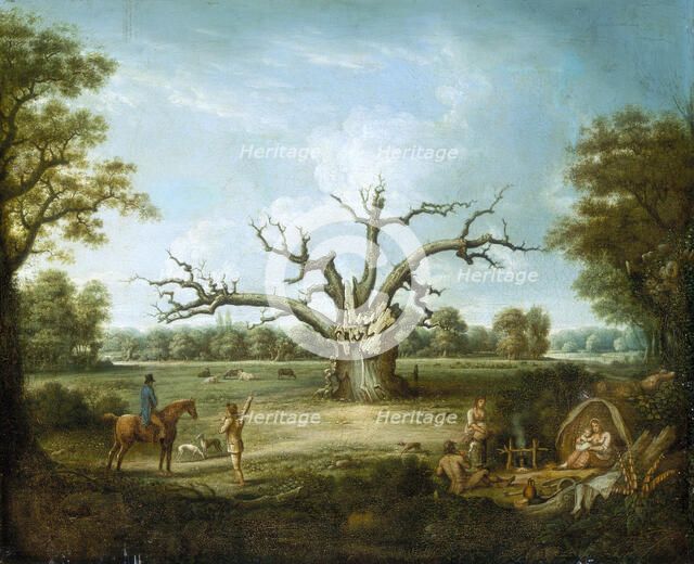 'The Fairlop Oak, Hainault Forest', 1816. Creator: Henry Milbourne.
