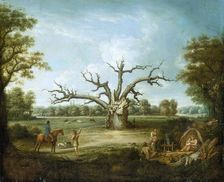 The Fairlop Oak, Hainault Forest 1816. Creator: Henry Milbourne