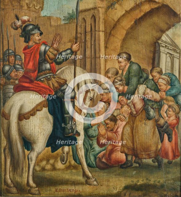 The faithful wives of Weinsberg. Creator: Bocksberger, Hans, the Elder (1510-1561).