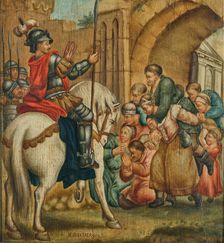 The faithful wives of Weinsberg. Creator: Bocksberger, Hans, the Elder (1510-1561)