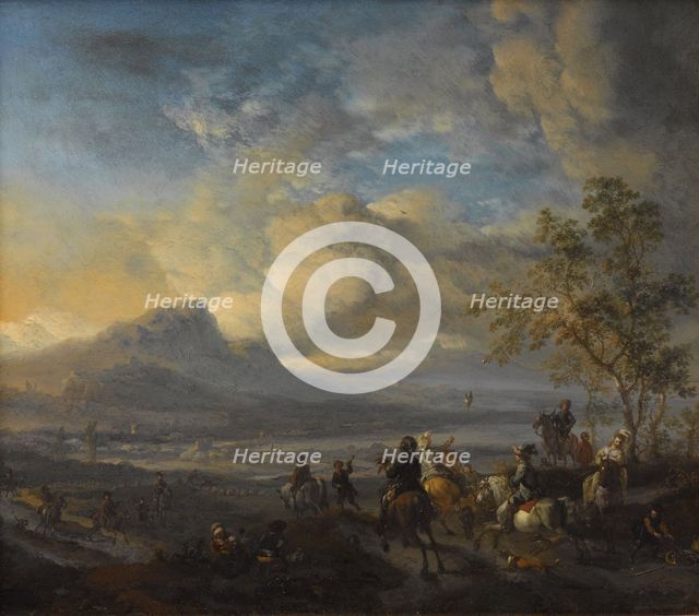 The Falcon Hunt, c.1658-c.1660. Creator: Philip Wouverman.