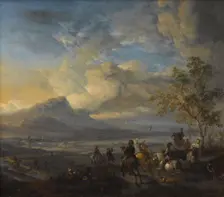 The Falcon Hunt, c.1658-c.1660. Creator: Philip Wouverman