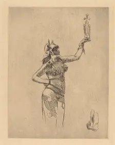 The Falconer (La fauconniere). Creator: Félicien Rops