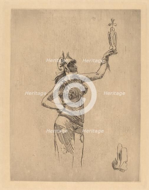 The Falconer (La fauconniere). Creator: Félicien Rops.