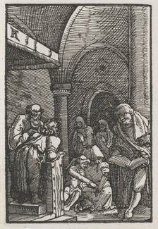 The Fall and Redemption of Man: Christ Disputing with the Doctors, c. 1515. Creator: Albrecht Altdorfer (German, c. 1480-1538)
