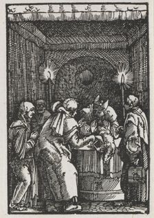 The Fall and Redemption of Man: Joachim's Offering Rejected by the High Priest, c. 1515. Creator: Albrecht Altdorfer (German, c. 1480-1538)