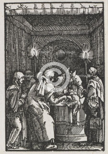 The Fall and Redemption of Man: Joachim's Offering Rejected by the High Priest, c. 1515. Creator: Albrecht Altdorfer (German, c. 1480-1538).