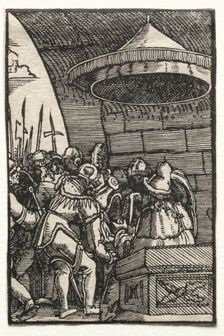 The Fall and Redemption of Man: Pilate Washing His Hands, c. 1515. Creator: Albrecht Altdorfer (German, c. 1480-1538)