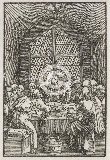 The Fall and Redemption of Man: The Last Supper, c. 1515. Creator: Albrecht Altdorfer (German, c. 1480-1538).