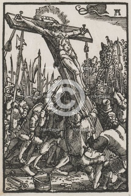 The Fall and Redemption of Man: The Raising of the Cross, c. 1515. Creator: Albrecht Altdorfer (German, c. 1480-1538).