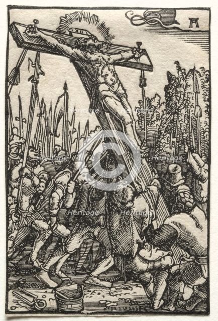 The Fall and Redemption of Man: The Raising of the Cross, c. 1515. Creator: Albrecht Altdorfer (German, c. 1480-1538).