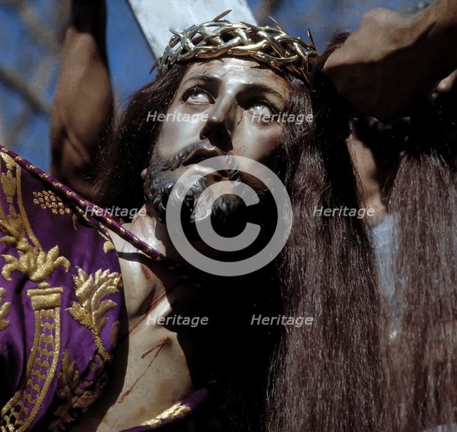  'The Fall', detail of a processional float of the Holy Week in Murcia.