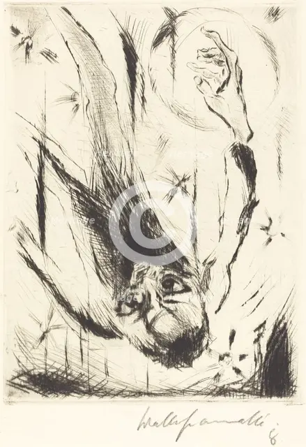 The Fall into Infinity, 1918. Creator: Walter Gramatté.
