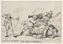 The Fall of Achilles, January 7, 1785., January 7, 1785. Creator: Thomas Rowlandson