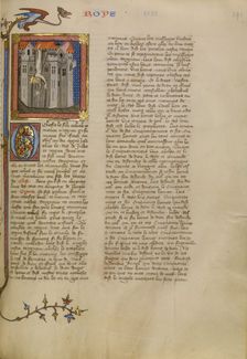 The Fall of Ahaziah, about 1360-1370. Creator: Master of Jean de Mandeville