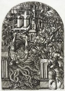 The Fall of Babylon, c1555. Creator: Jean Duvet
