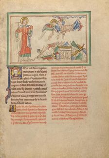 The Fall of Babylon; Dyson Perrins Apocalypse, about 1255-1260. Creator: Unknown