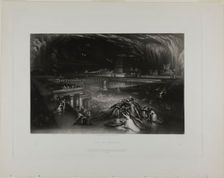 The Fall of Babylon, from Illustrations of the Bible, 1835. Creator: John Martin