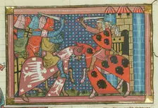 The Fall of Edessa, 1144 (From "Li rommans de Godefroy de Buillon et de Salehadin"), 1337. Creator: Maître de Fauvel (active 1314-1340)