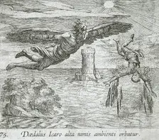 The Fall of Icarus, published 1606. Creators: Antonio Tempesta, Wilhelm Janson