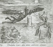 The Fall of Icarus, published 1606. Creators: Antonio Tempesta, Wilhelm Janson