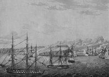 The Fall of Oswego c1815. Artist: Robert Havell