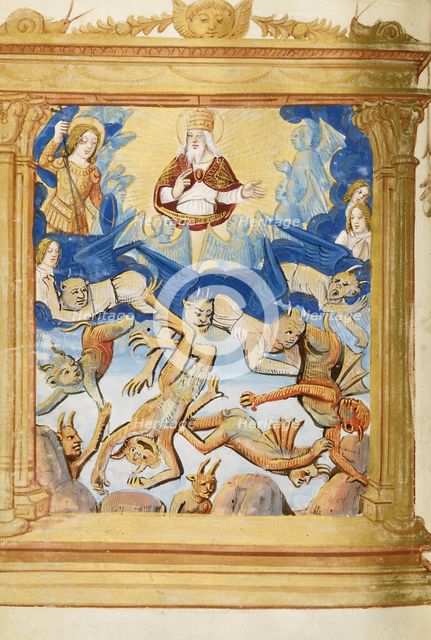 The Fall of Lucifer. From Book of Hours, c. 1500. Artist: Anonymous  