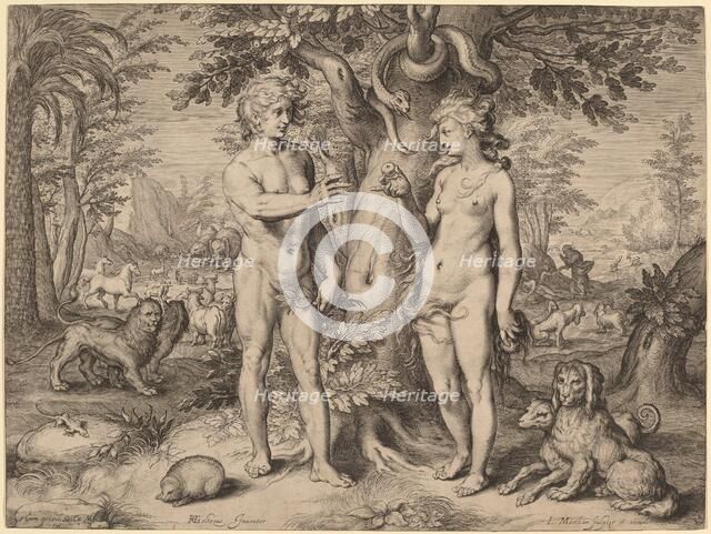The Fall of Man, 1606. Creator: Jacob Matham.