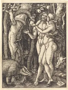 The Fall of Man, probably c. 1509/1510. Creator: Albrecht Durer