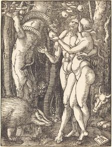 The Fall of Man, probably c. 1509/1510. Creator: Albrecht Durer