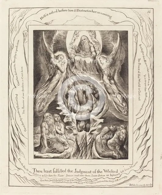 The Fall of Satan, 1825. Creator: William Blake.