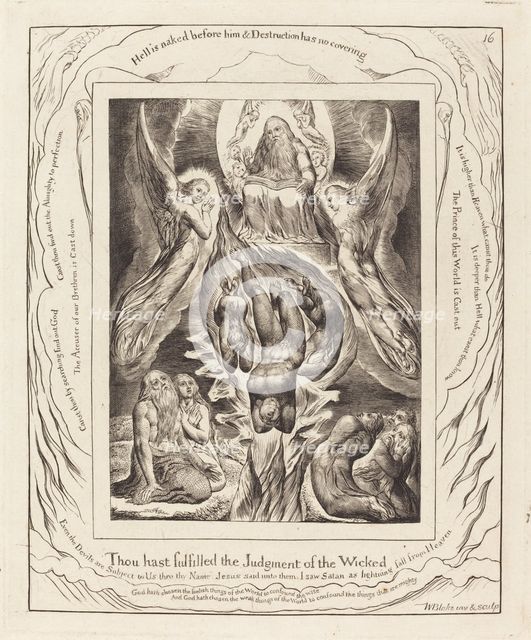 The Fall of Satan, 1825. Creator: William Blake.
